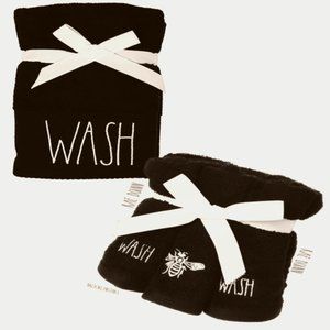 Rae Dunnwashwash Cloth Hand Towel Set Black